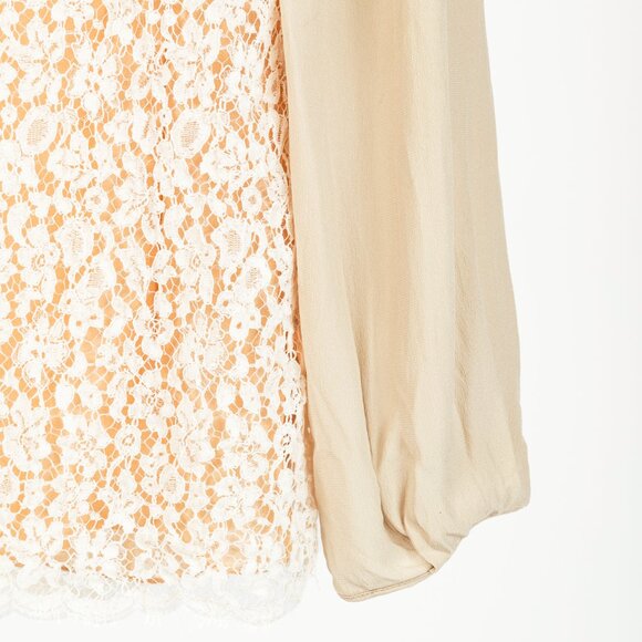 Chloe AW/12 Runway Chalk Silk Lace Blouse - Picture 6 of 8